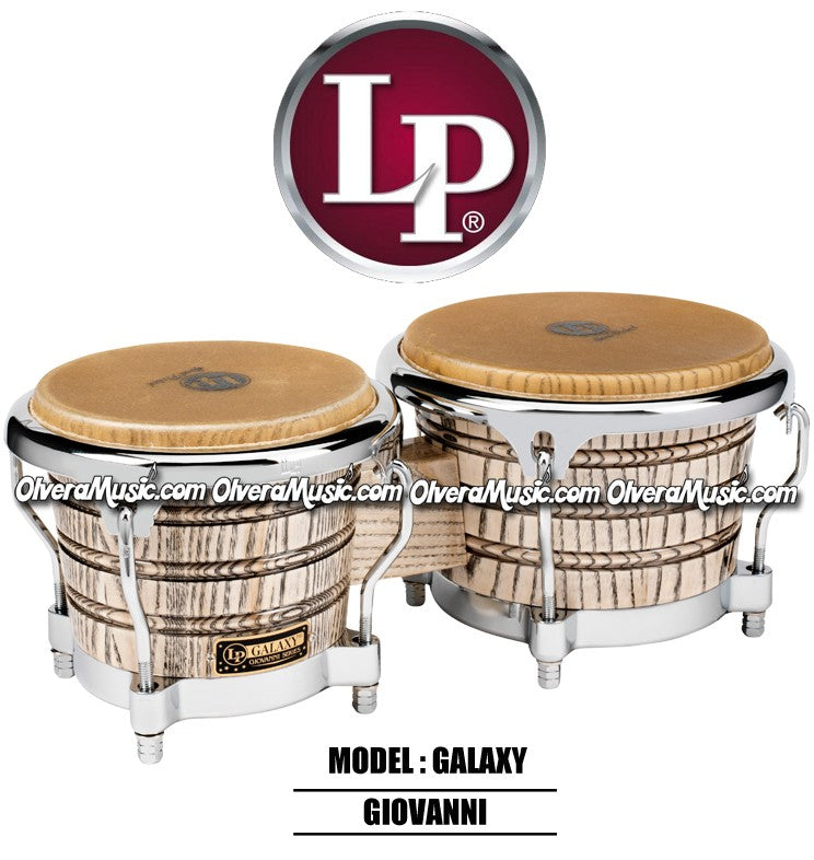 LP Galaxy Giovanni Wood Bongos - Natural/Chrome – Olvera Music