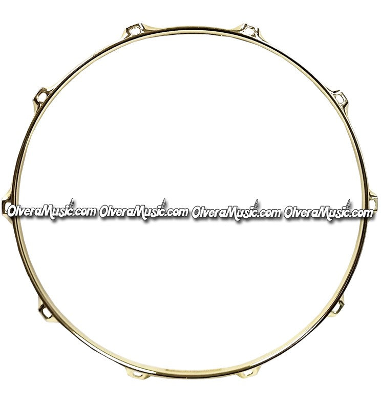 SUNLITE 14" Brass Plated Top Snare Hoop 10-Lug