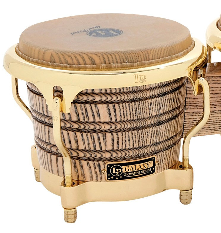 LP Galaxy Giovanni Wood Bongos- Natural/Gold Tone – Olvera Music
