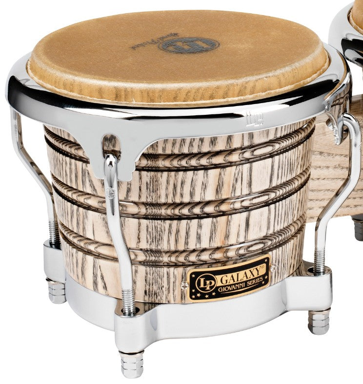 LP Galaxy Giovanni Wood Bongos - Natural/Chrome – Olvera Music