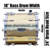 SUNLITE 18x24 Bass Drum - Wine Red