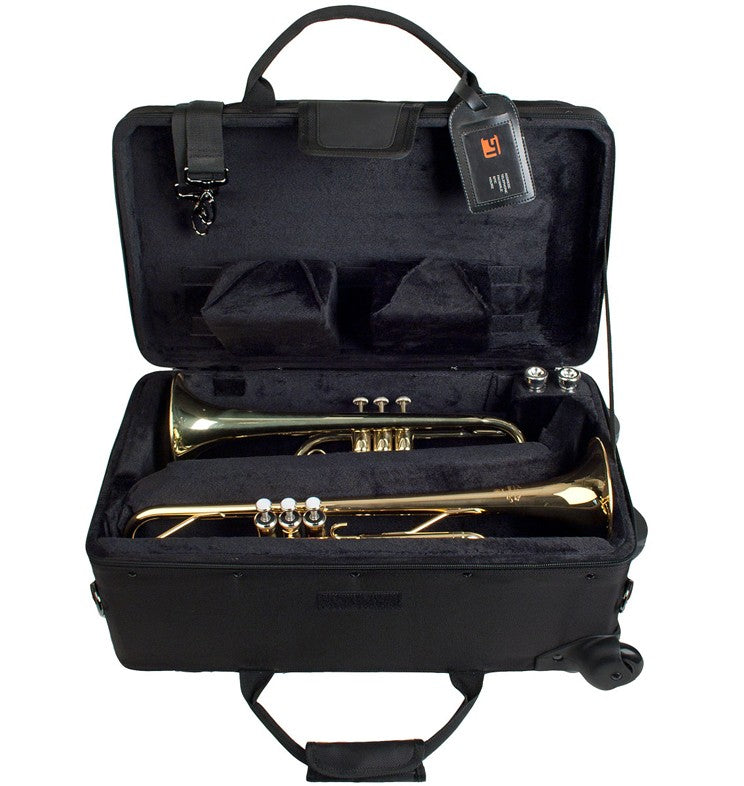 Aprotec Musical Instrument PROTEC Pro Pac Trumpet/Auxiliary Combo Case w/Wheels – Olvera Music