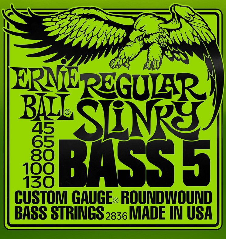 ERNIE BALL Regular Slinky 5-String Nickel Wound Electric Bass Strings