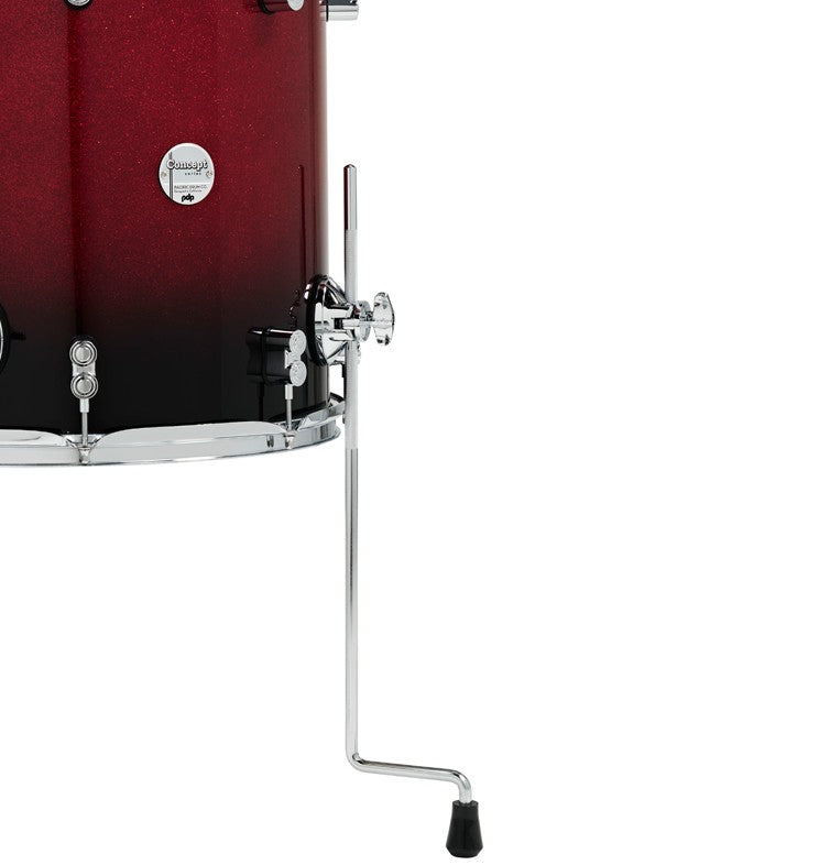PDP "Concept Series" 7-Piece Maple Shell Pack - Red to Black Fade Lacquer