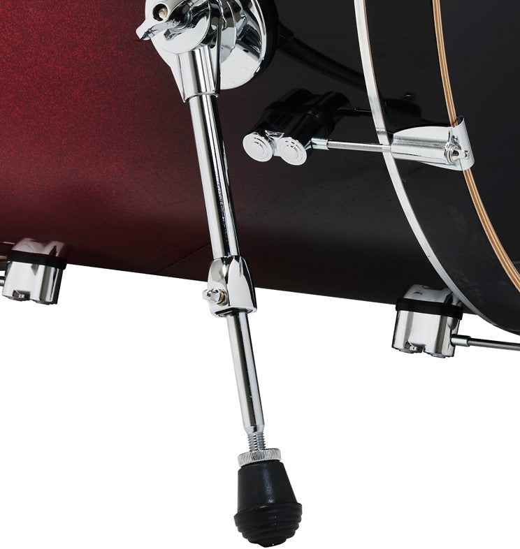 PDP "Concept Series" 7-Piece Maple Shell Pack - Red to Black Fade Lacquer