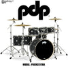 PDP "Concept Series" 7-Piece Maple Shell Pack - Satin Black Finish