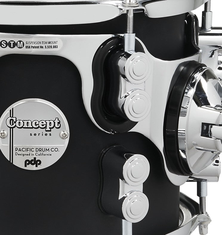 PDP "Concept Series" 7-Piece Maple Shell Pack - Satin Black Finish