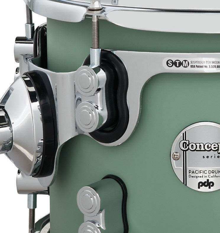 PDP "Concept Series" 7-Piece Maple Shell Pack - Satin Seafoam Finish