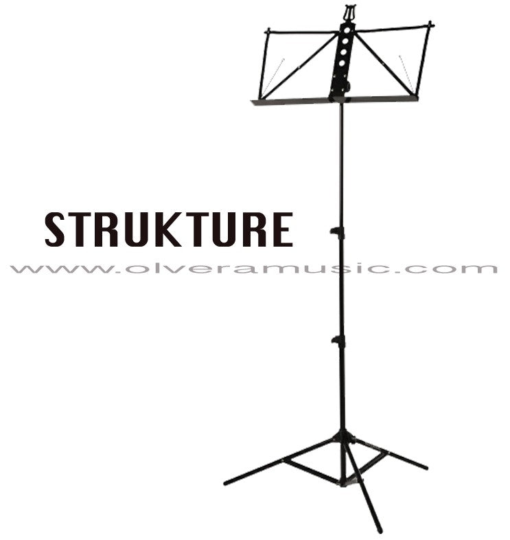 STRUKTURE Deluxe Aluminum Music Stand - Black