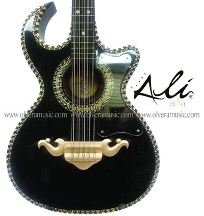 ALI ACHA Bajo Quinto Profesional (ACHABQSPK) Negro brillante - Disponible solo sobre pedido.