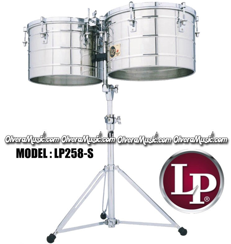 LP Thunder Tito Puente Timbales 15" & 16" Extra Deep Shell - Stainless Steel Finish