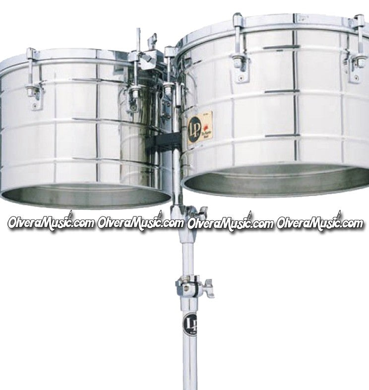 LP Thunder Tito Puente Timbales 15" & 16" Extra Deep Shell - Stainless Steel Finish