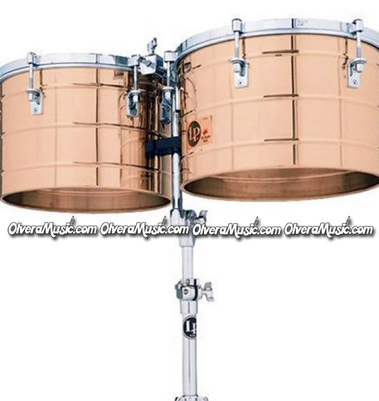 LP Thunder Tito Puente Timbales 15" & 16" Extra Deep Shells - Bronze Finish